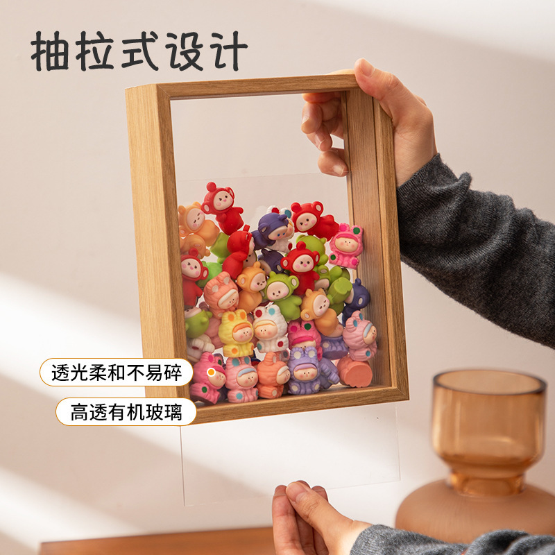 Blind Box Storage Photo Frame Cartoon Cute Plush Toy Jar DIY Transparent Hollow Storage Frame Decoration Blind Box Storage Photo Frame Cartoon Cute Plush Toy Jar DIY Transparent Hollow Storage Frame Decoration