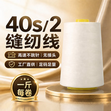 厂家直销40s/2高速缝纫线500克超大卷防护服用线缝纫机线平车针线