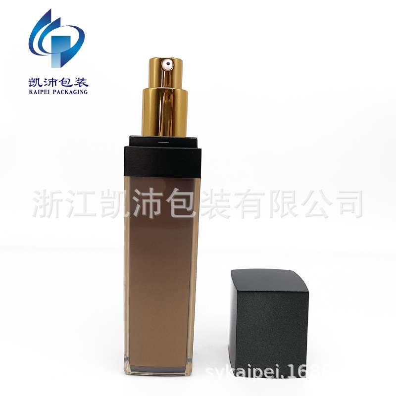 新款  亚克力膏霜瓶/直角膏霜瓶 方形亚克力乳液瓶 粉底液瓶50ml