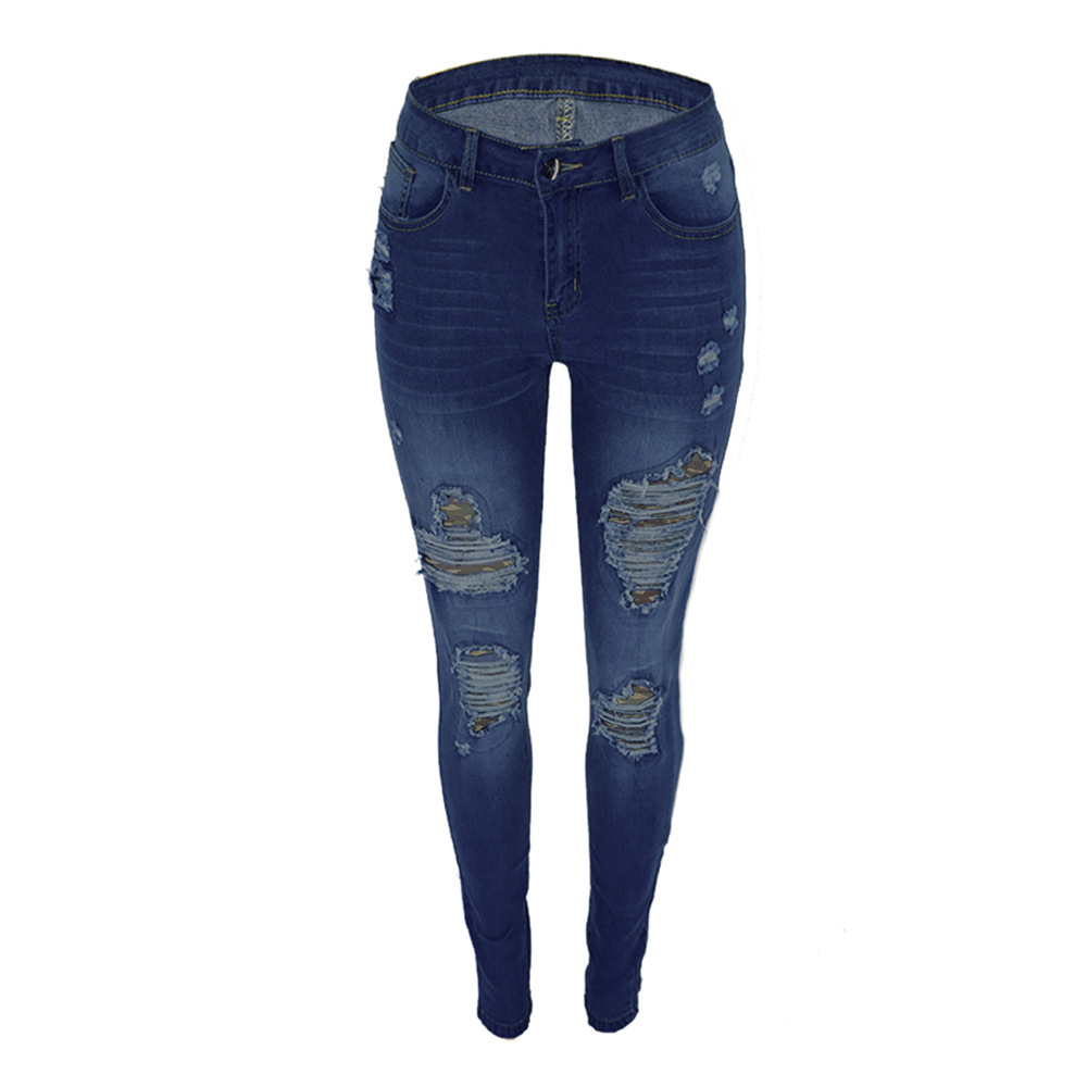 22 Autumn/Winter Straight Pencil Jeans Temperament High Waist High Elastic Women's Wear Direct Sales_voghion.com