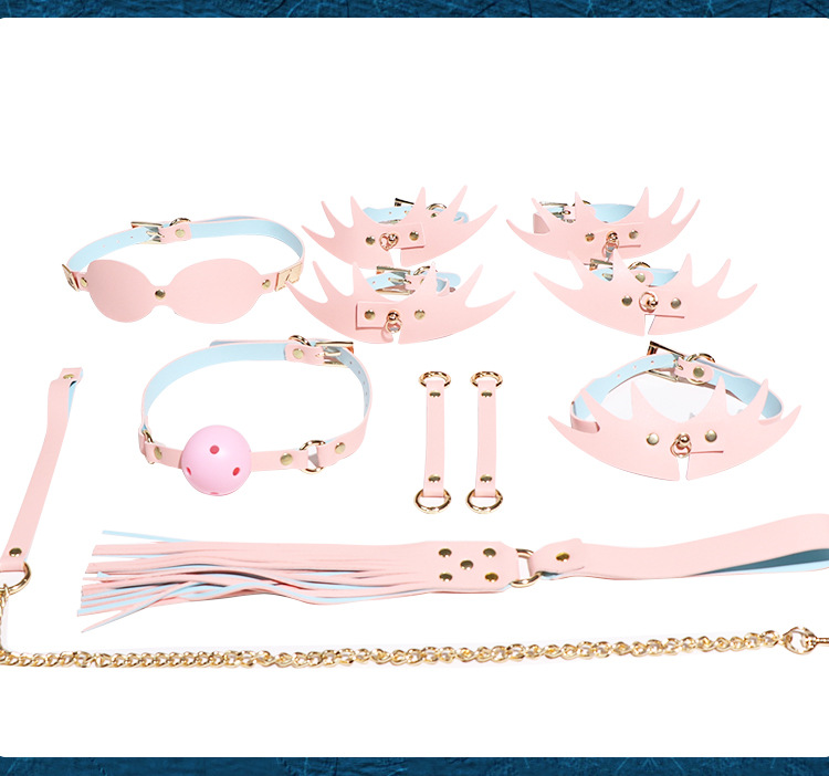 Jiuai Adult Bondage Set 8-Piece Couple Restraint Kit with Handcuffs and Nipple Clamps — detail image 27