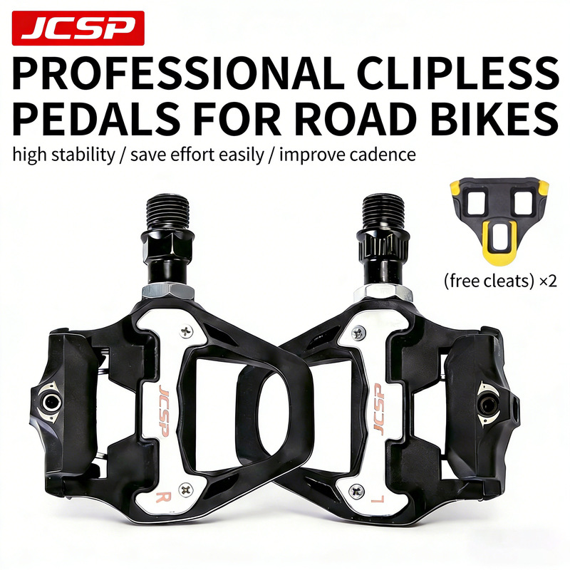 Road Bike Clipless Pedals Spd-Sl Anti-Slip Cleats Compatible - Lock Shoes, Lock Pedals, Self-Locking Bicycle Shoes, Lock Pedals