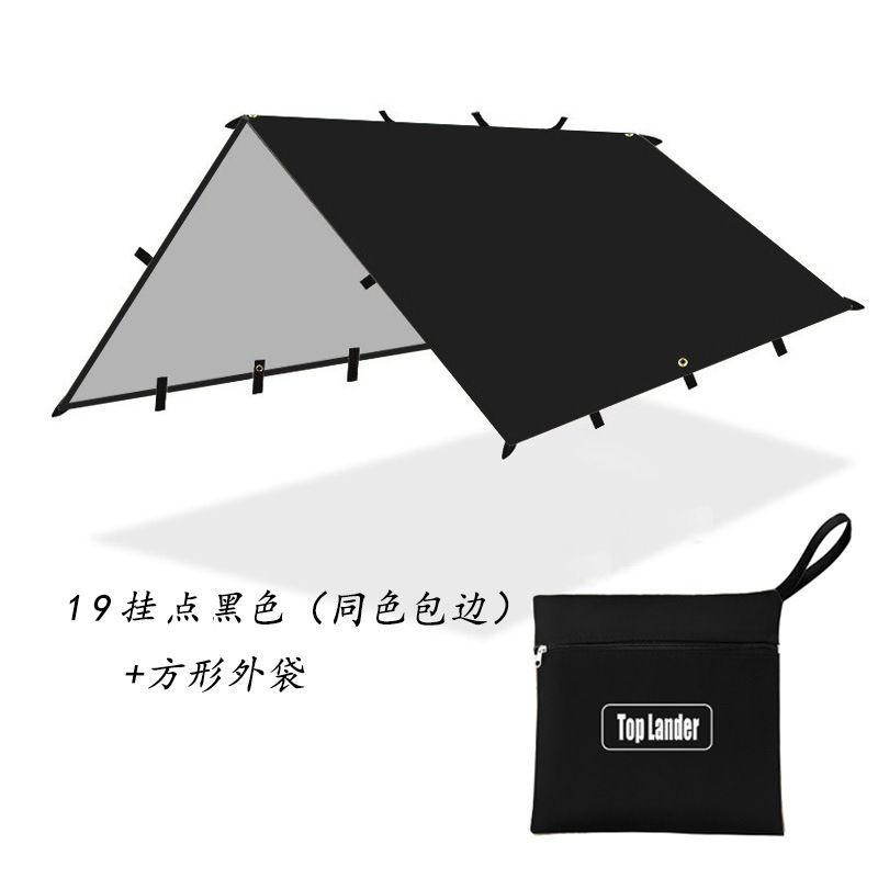 Acampar al aire libre multi-funcional cuadrado dosel tienda protector solar a prueba de lluvia recubierto de plata pérgola camping barbacoa toldo