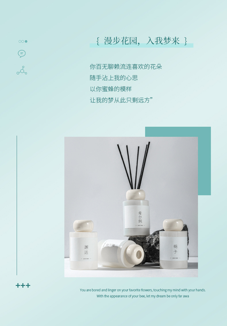 Xiaocheng Yixiang's new aromatherapy products for indoor, bedroom, hotel and toilet deodorization, as well as household flameless aromatherapy, are available for wholesale Specification drawing