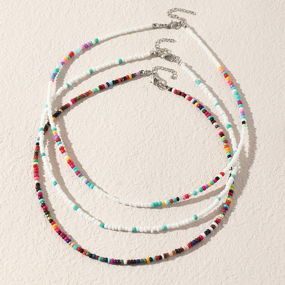 wholesale Bhmische handgetragene bunte Perlen mehrschichtige Halskette Nihaojewelrypicture2