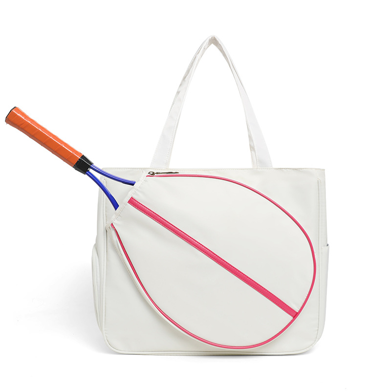 Bolsa de tenis de gran capacidad bolsa de almacenamiento bolsa de pelota de juego de alto valor facial bolsa de bádminton de hombro de hombro de hombro para mujeres al aire libre image 2