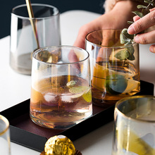耐热透明玻璃杯欧式ins民宿酒杯酒店创意漱口杯子批发威士忌酒杯