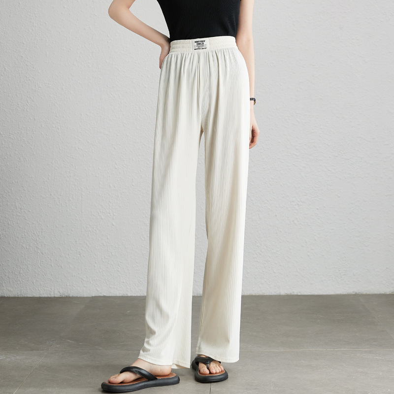 Summer design elastic solid color trousers