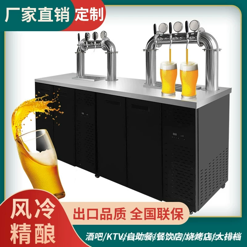 Машина для разливания пива Jinmeishi из нержавеющей стали, коммерческая охлаждаемая машина для разливания свежего пива, оборудование для разливания крафтового пива, винная машина