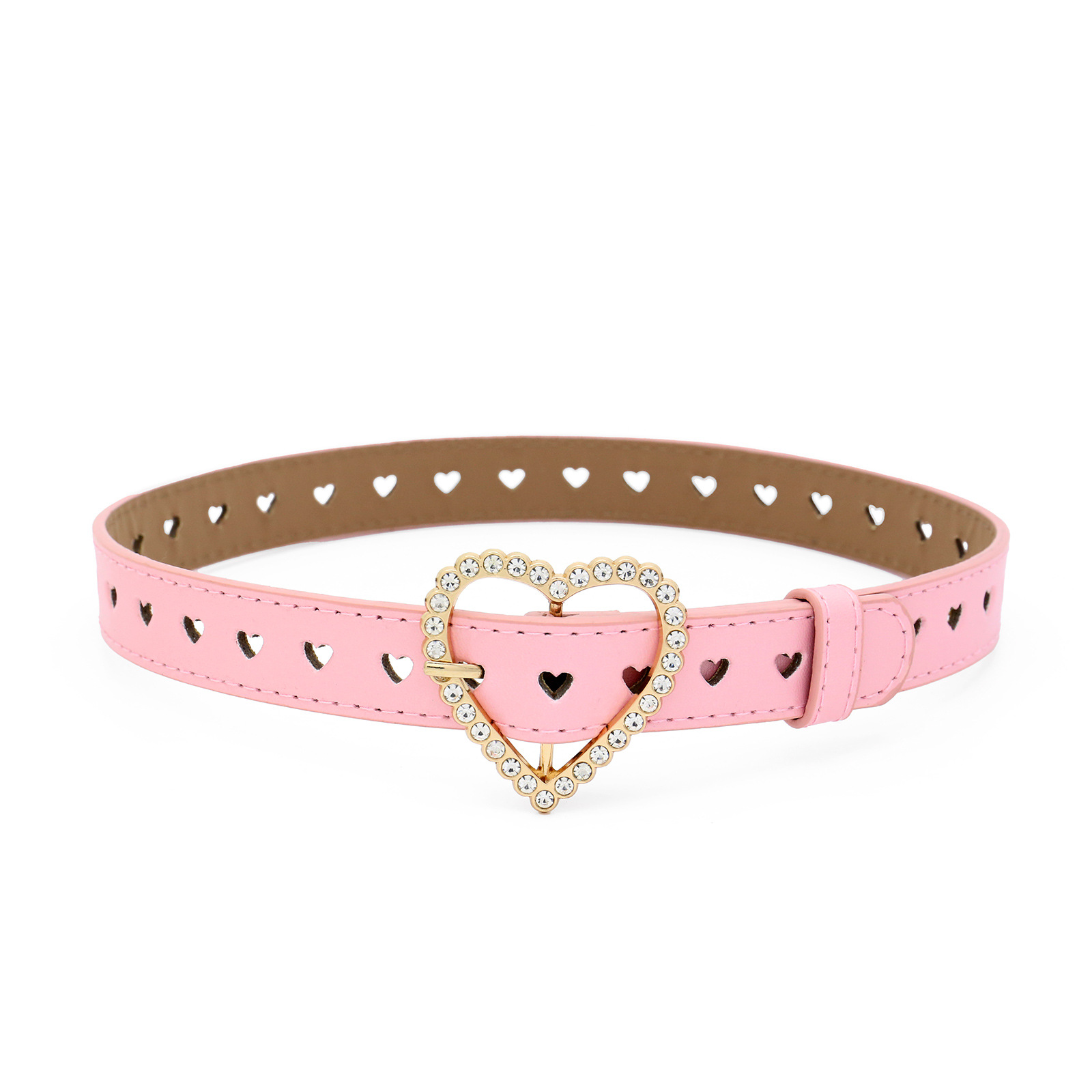 Pantalones vaqueros punk de la muchacha de la Navidad del estudiante de la correa del punk de los niños del Amazonas con el cinturón hueco en forma de corazón femenino del amor