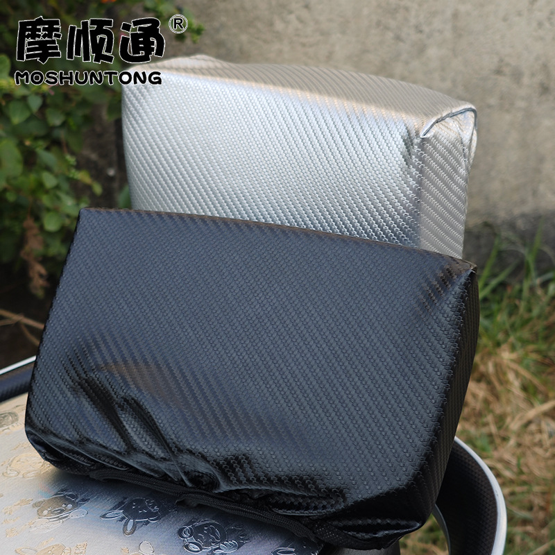 Electric Vehicle Anti-Collision Backrest Cover, Scooter Shock-Absorbing Anti-Brake Shock Waterproof Backrest Cover, Sponge Pad