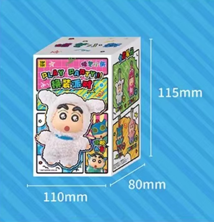 TOPTOY蜡笔小新换装派对系列盲盒搪胶毛绒可爱公仔女礼物摆件|undefined