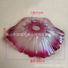 北欧玻璃吊灯灯罩花瓣灯罩客厅吧台吊顶DIY墨绿灯罩单头E14玻璃罩