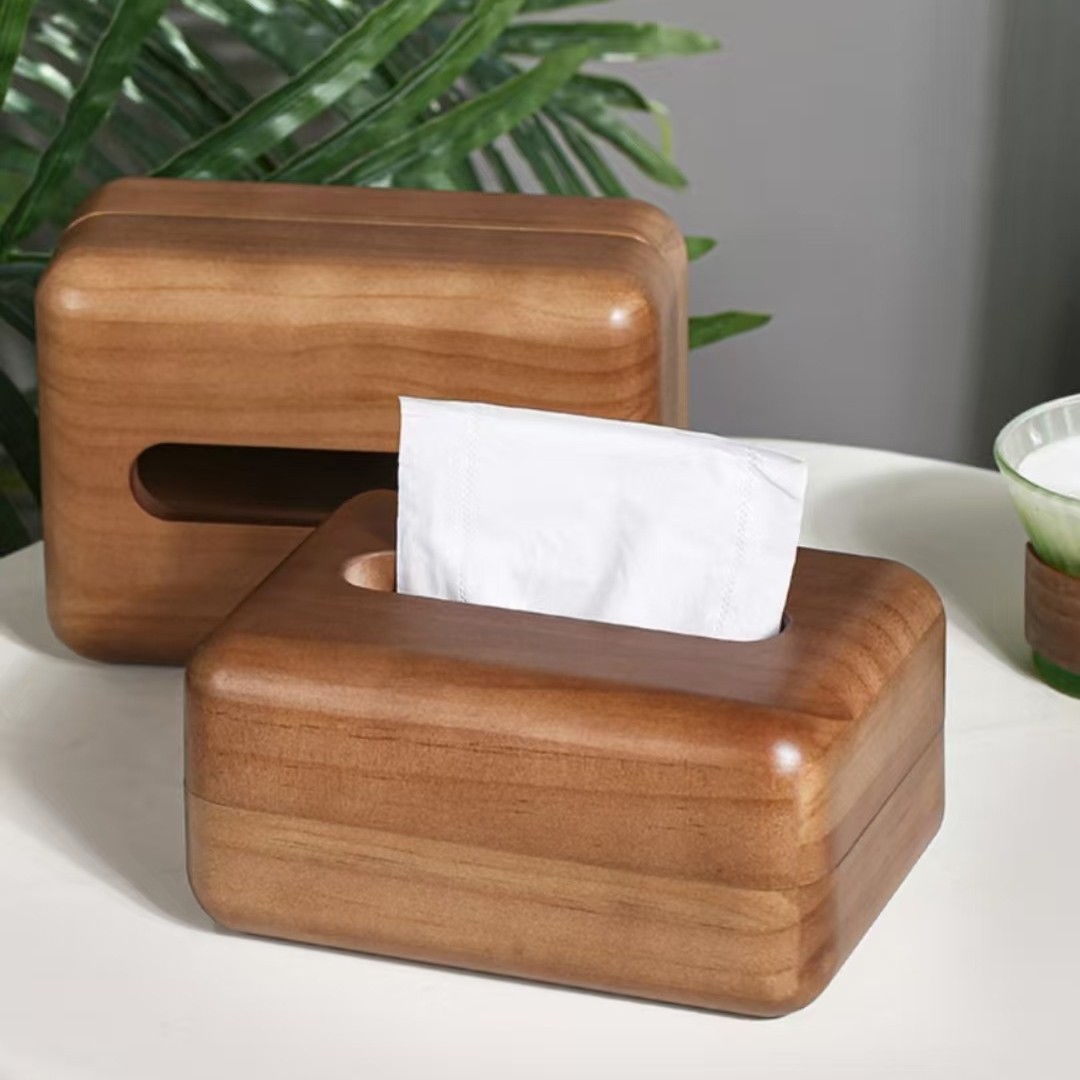 南米クルミ木製ティッシュボックスホームリビングルーム木製ティッシュボックス日本のクリエイティブ長方形ナプキンボックス