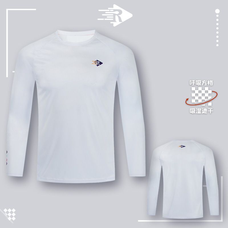 흰색 실행 옷 긴 소매 숙녀