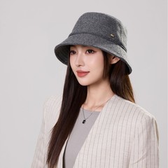 春秋款小沿帽子日系新款户外出游防寒保暖渔夫帽简约潮可折叠盆帽