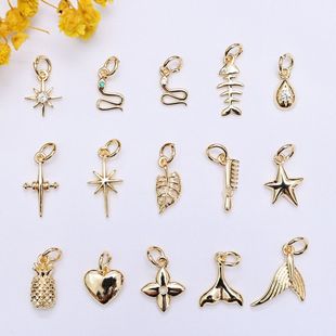 ��ɫ14k�������С��������~��ʯС������ˮ���~βdiy����쉋