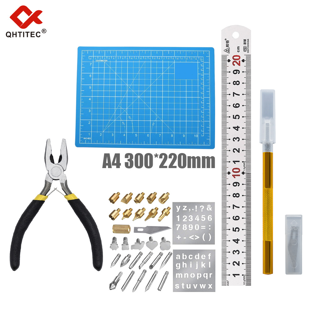 JCD切割美工垫A4垫板防潮刀笔跨境爆款雕刻烙铁头DIY手账工具套装