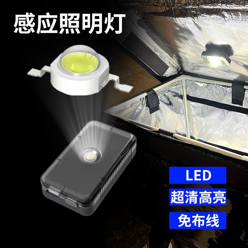 Electric Vehicle Trunk Light, Food Delivery Insulated Box, Takeaway Box, Universal for Electric Bikes, Motorcycles, and Car Trunks with Automatic Sensing