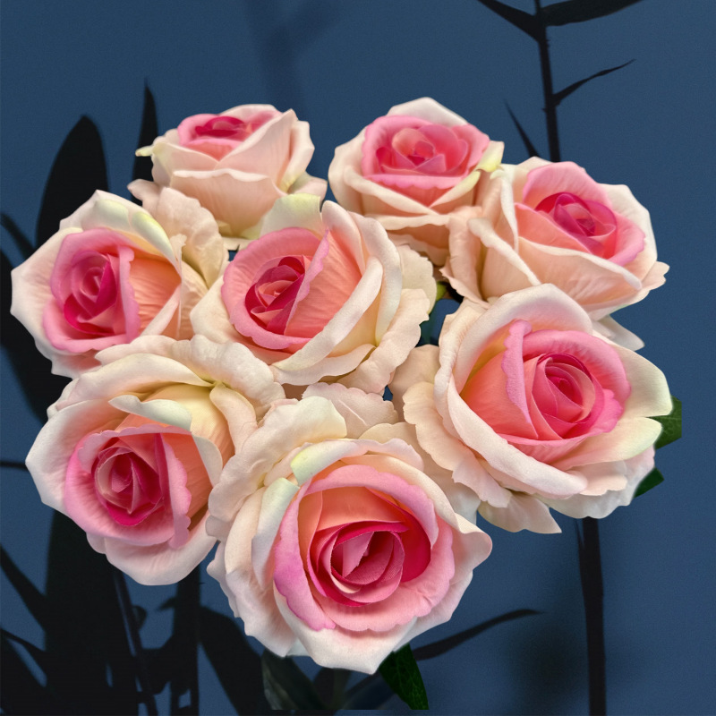 Rosas de tela única flores de tela