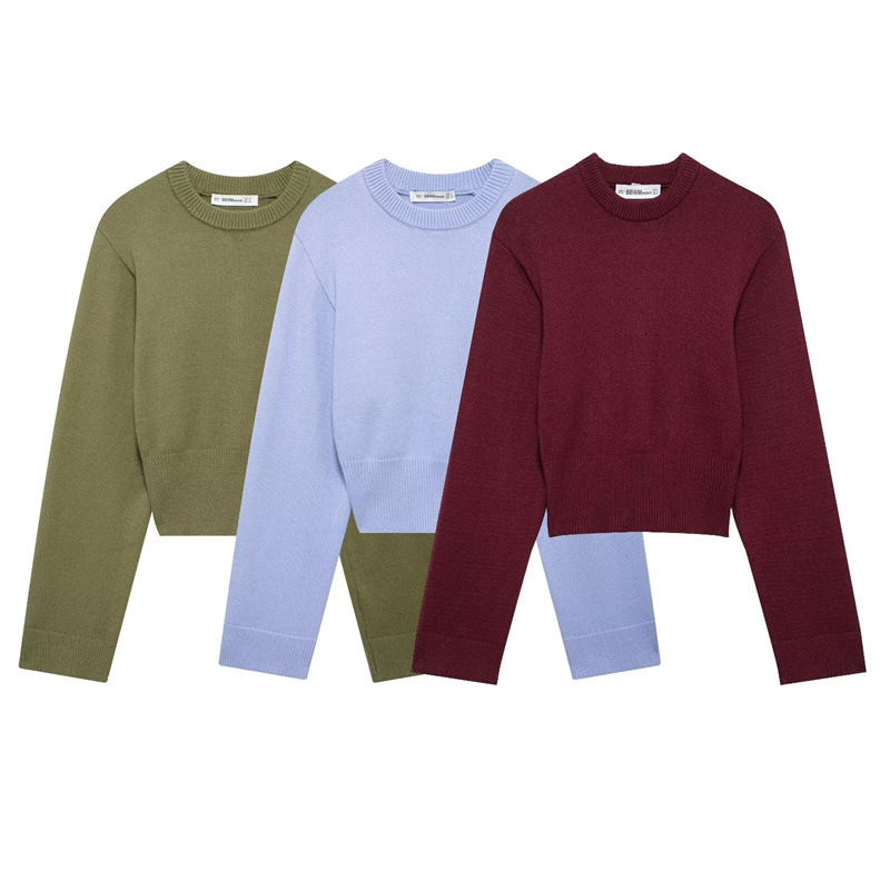 Wide sleeved flat needle knitted sweater 3