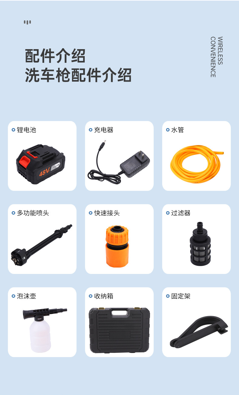 Garden Water Gun, Household Handheld Car Wash Spray Gun, Telescopic Hose Combination, Car Wash, Floor Cleaning, Flower Watering, Multi-Functional Cleaning