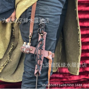 2021 hand-made steampunk leather retro potion jacket leg guard Cosplay knife jacket wish supply