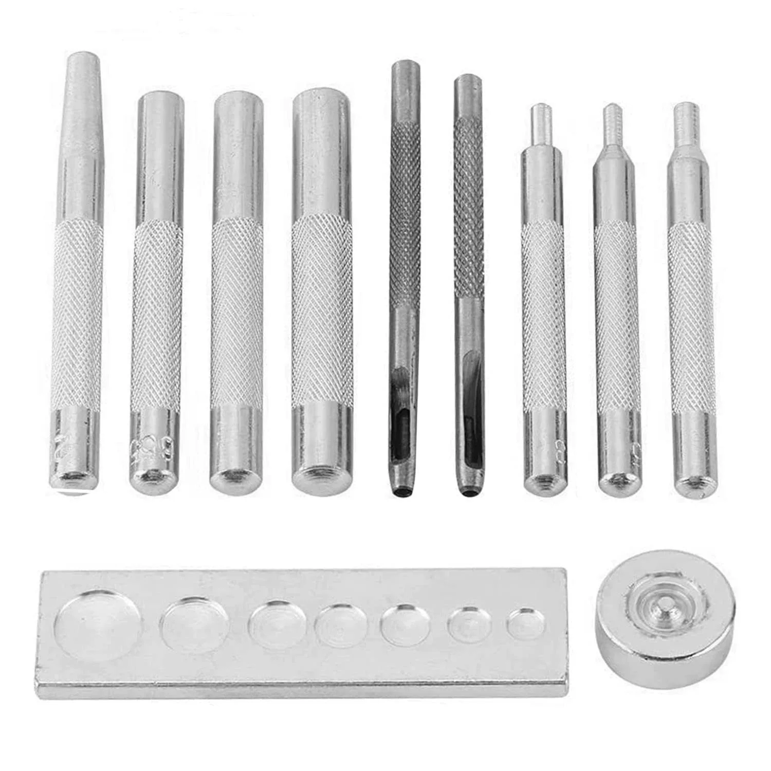 11 pieces of setting up buckle installation tool 633/655/831/201 Riveting base Sihe buckle base