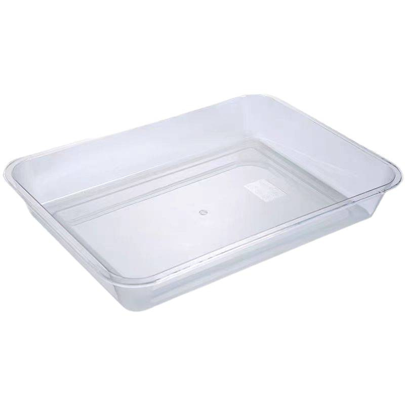 亚克力透明凉菜盘塑料盘子商用长方形熟食托盘卤菜食品展示盘|undefined