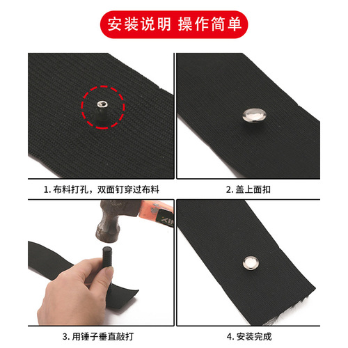 Manufacturer wholesale double-sided metal impact rivets, flat round rivets, luggage accessories, copper cap nails, leather goods mushroom nails