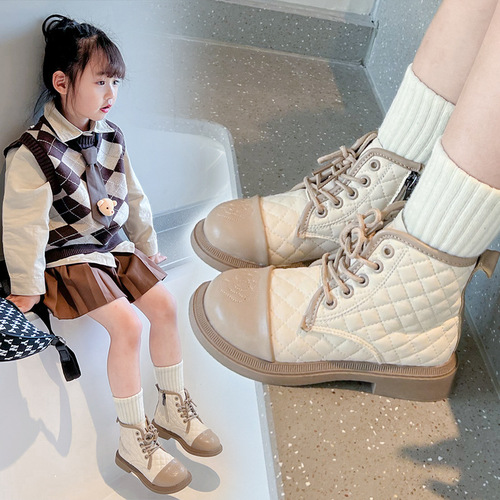 女童马丁靴2023秋季新款洋气公主风中大童儿童短靴女孩小香风皮靴