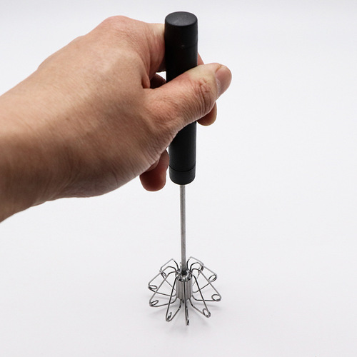 Stainless steel semi-automatic 10-inch plastic handle squeeze cream whipper mixer baking tool