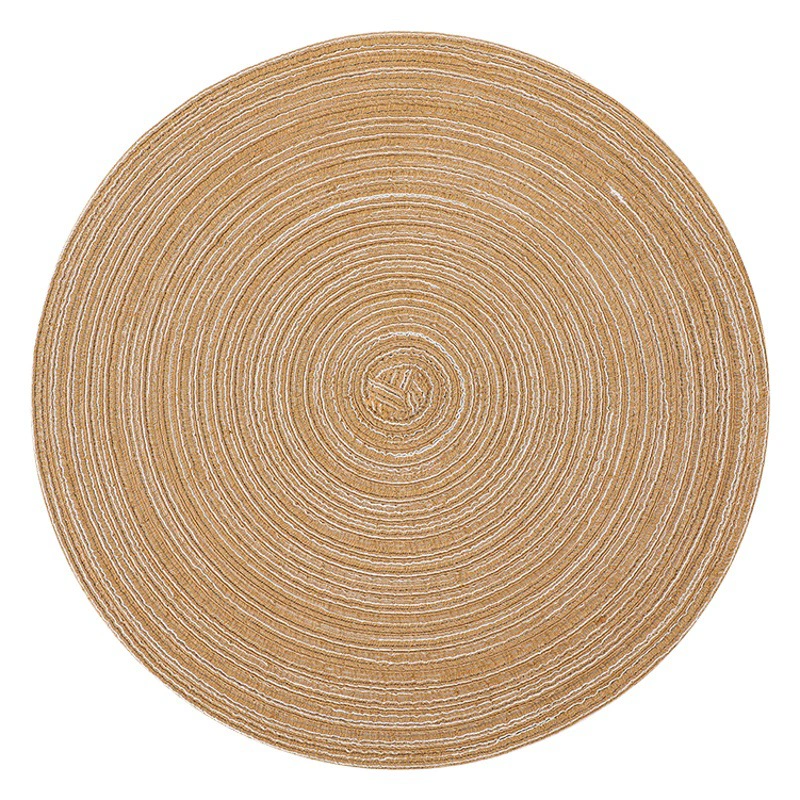 Салфетки с холодными листьями, скандинавские круглые тканые хлопковые салфетки из рами, западные салфетки, изоляционный коврик против ожогов, трансграничный, специально для украшения стола