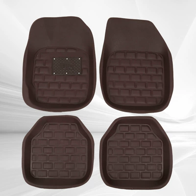 Wholesale Leather Car Floor Mats, Universal Foot Pad - brown-suit