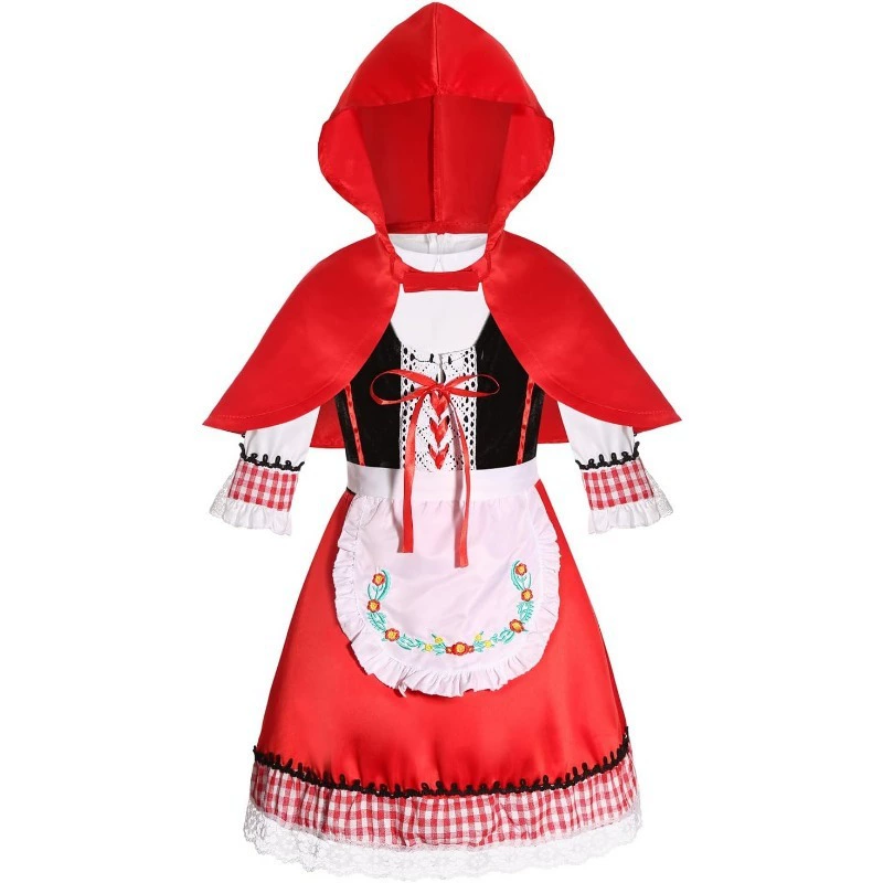 Красная Шапочка, короткая толстовка с капюшоном, плащ, рождественский красный плащ, костюм, европейский стиль, косплей