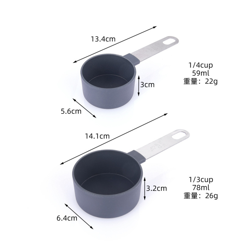 カスタマイズされたステンレス鋼計量カップ 8 点セットプラスチック計量スプーン計量カップベーキングセットキッチンツール 4 点セット|undefined