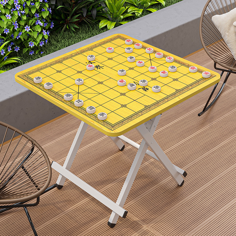 Portable Folding Chess Table, Chess Board Table, Suitable for Parks, Rental Apartments, Dining Table, Foldable for Small Apartments