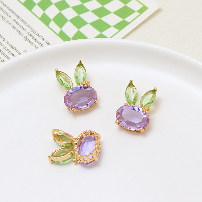 4g Weight Pendant Jewelry Making Type DIY Ornament Accessories Classification 1 Piece Quantity Copper Material Rabbit, Carrot Pattern All Seasons Season Plating Design Cartoon Style Style 1 Piece Copper Rabbit Carrot Pendant 6