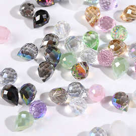 几何水滴水晶切面散珠 手工DIY草莓珠手链项链串珠饰品半成品配件