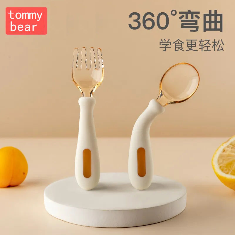 babycome children fork spoon bendable spoon baby spoon baby spoon baby spoon complementary food spoon 6-12 months