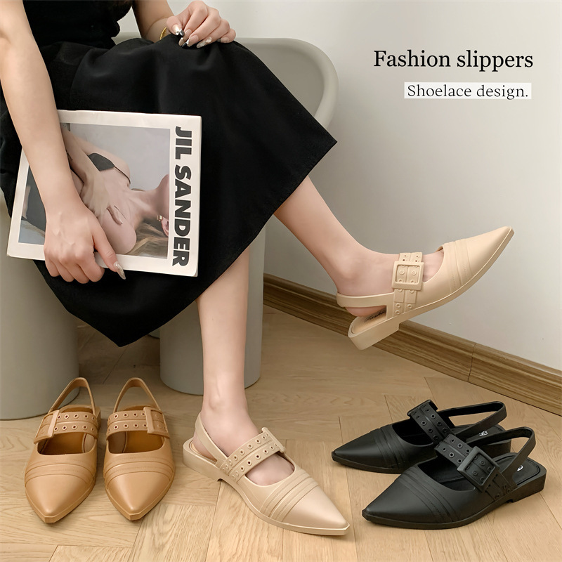 Sandals platform pointed-toe