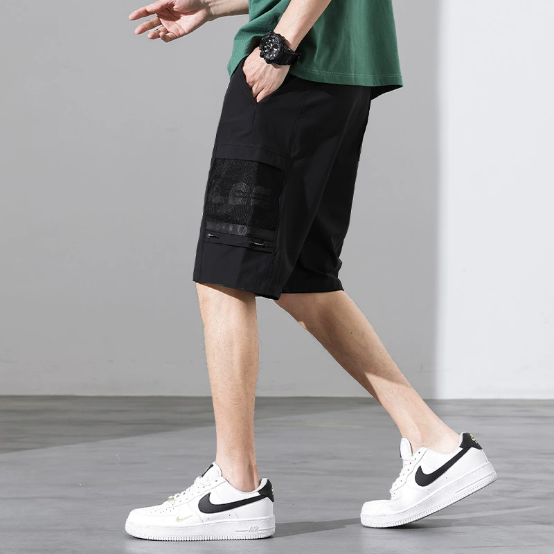 24 мужские тонкие укороченные брюки свободные шорты из ледяного шелка