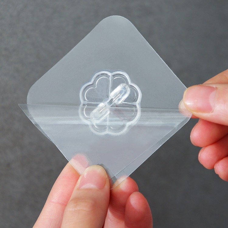 Gancho adhesivo sin costuras creativo cocina colgante de pared gancho pegajoso gancho sin clavos detrás de la puerta gancho transparente de baño de carga