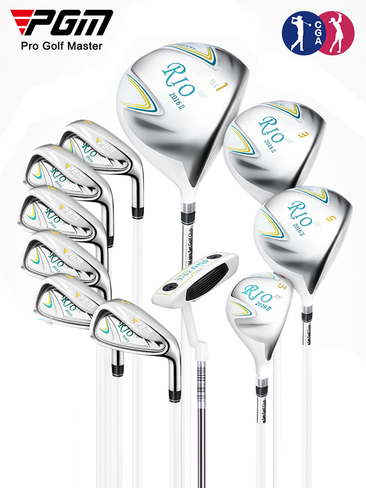 Bộ gậy đánh golf nữ PGM RIO II 11 gậy (4 gậy gỗ + 6 gậy sắt + 1 gậy putter) kèm túi đựng — 11 Gói bóng tiêu chuẩn [Trục thép], 11 Câu lạc bộ, túi bóng tiêu chuẩn [trục carbon], Gói bóng tiêu chuẩn 9 gậy [Trục thép], 9 gậy túi bóng tiêu chuẩn [trục carbon]