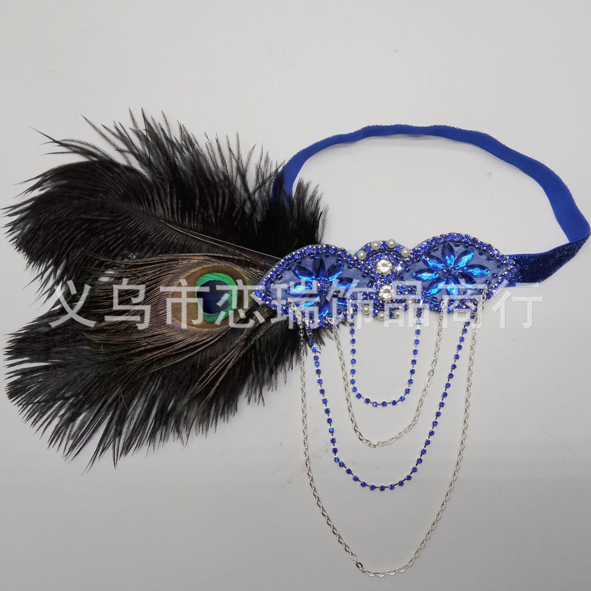 1920s plumas correa de cabello gran 8 caracteres correa de cabello Europa y América maquillaje transfronterizo fiesta ropa accesorios en stock