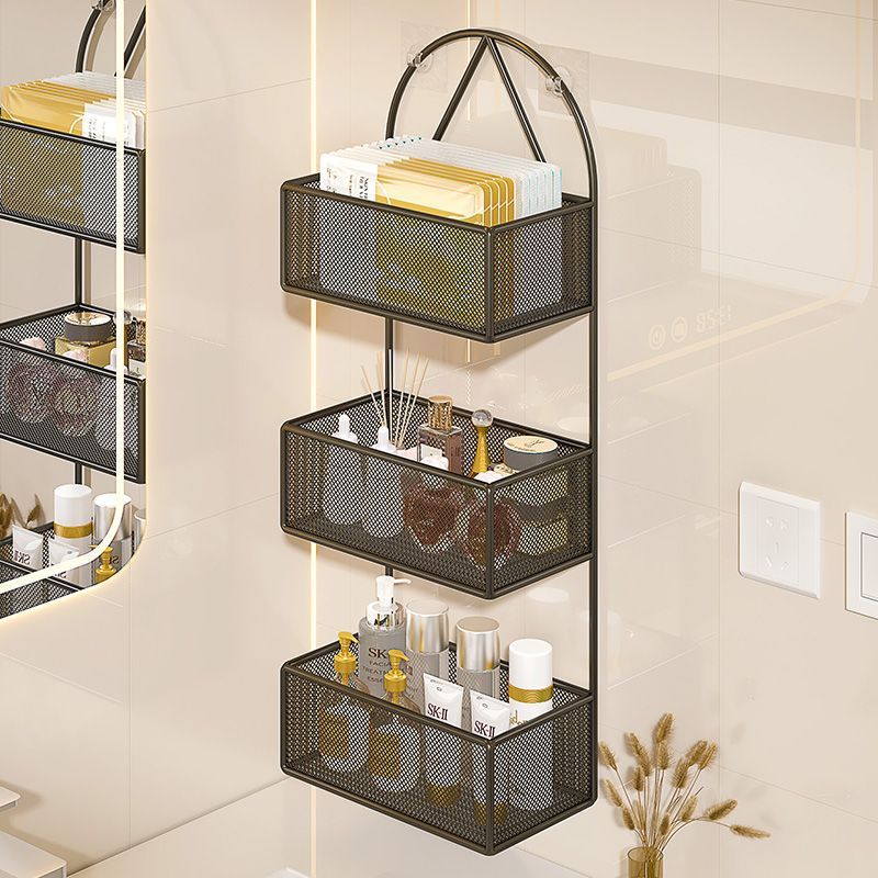Bathroom Multi-Layer Storage Rack, No-Drill Wall-Mounted Shelf for Masks, Lotions, Creams, Perfumes, Multifunctional Organizer
