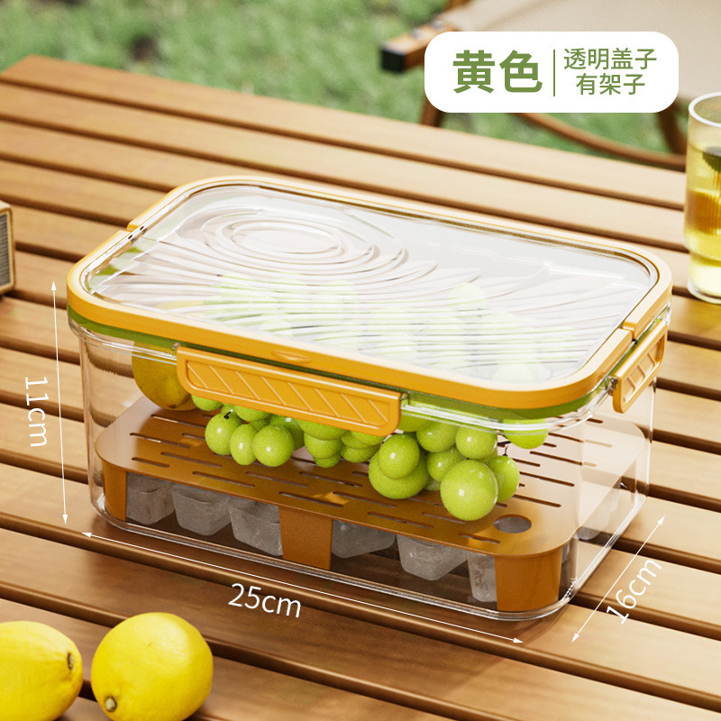 屋外フルーツアイスクリッパーポータブル食品グレードピクニック弁当箱冷蔵庫食品密封収納ボックス|undefined