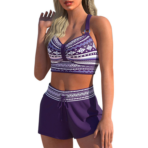 Fashionable, sexy, trendy split swimsuit for swimming, beach, and hot spring; European and American-style sexy swimwear