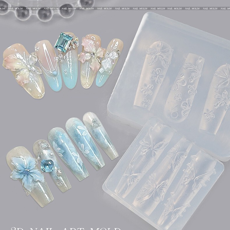 ネイルアートエンボスモールド 3D シリコーンモールドシリコーン Xiaohongshu DIY 弓三次元モールド卸売|undefined