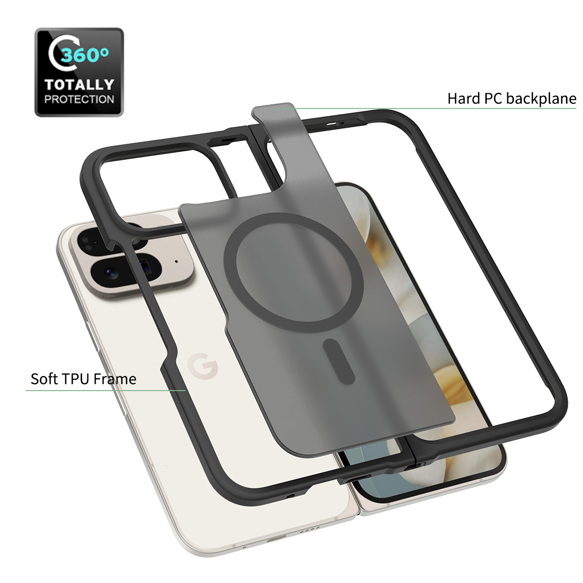 Amazon Google Pixel10pro plegable piel caja de teléfono celular absorción 9Pro xl plegable a la izquierda y a la izquierda caja anti-caída